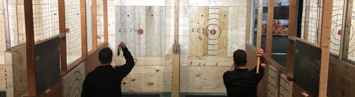 Ax throwing SIDE BY SIDE THROWING LANES