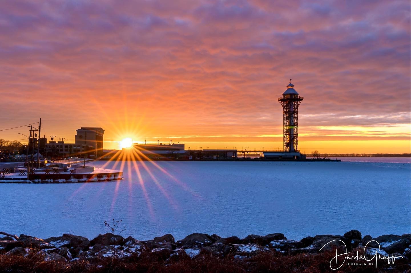 Winter Sunset Tower darlagraffphotography