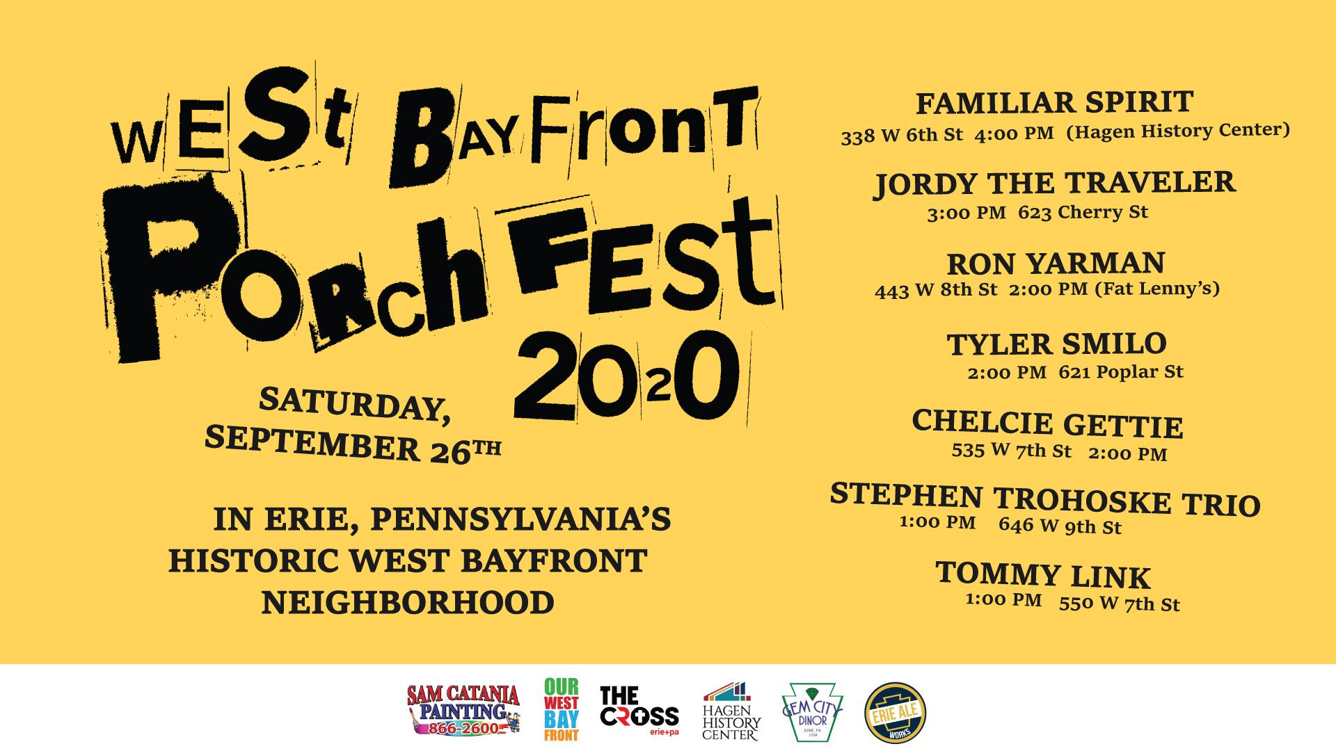 West Bayfront Porch Fest 2020
