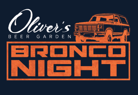 Bronco Night @ Oliver's Beer Garden! 