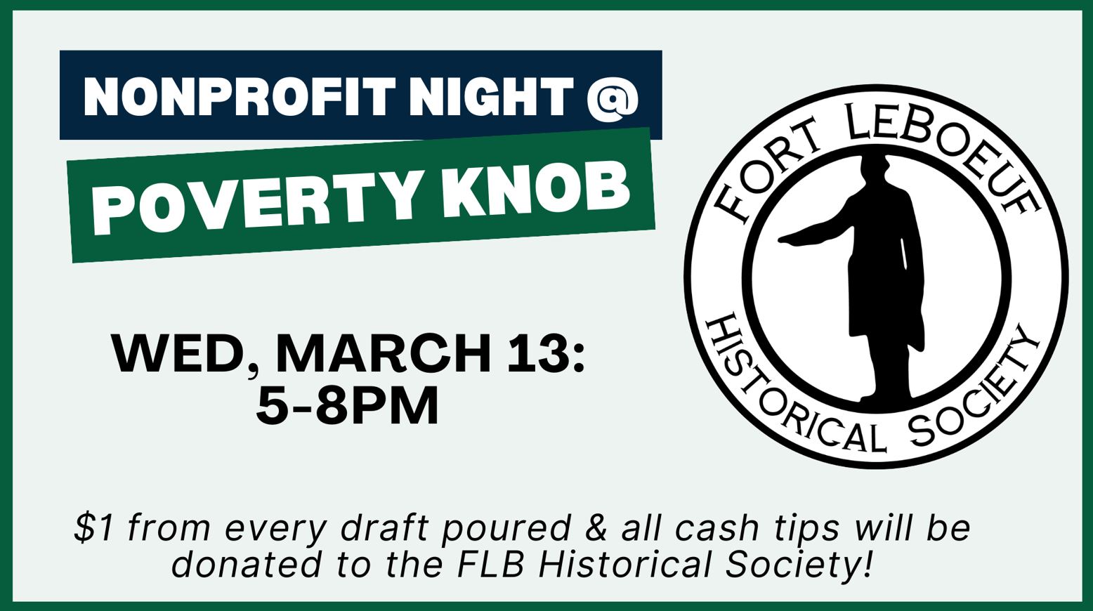 Nonprofit Night at Poverty Knob: Fort LeBoeuf Historical Society