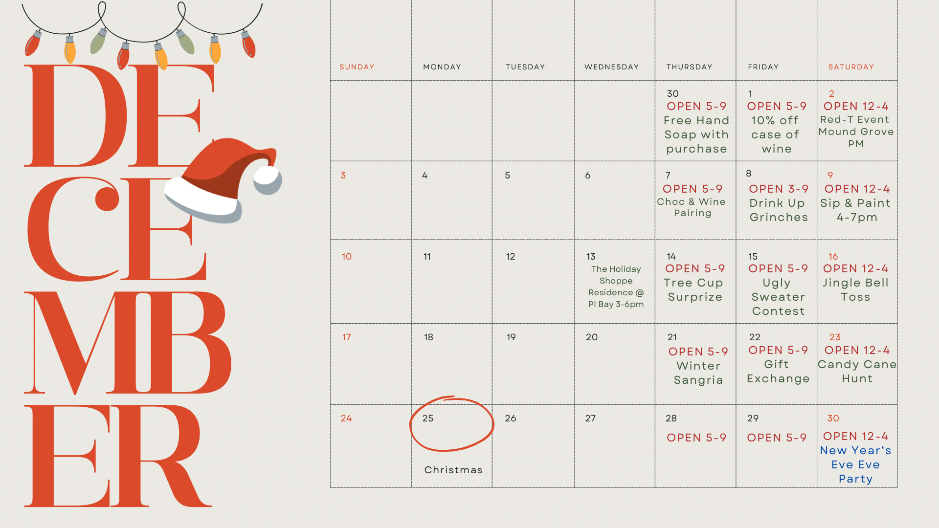 Jade Winery 12 Days of Christmas