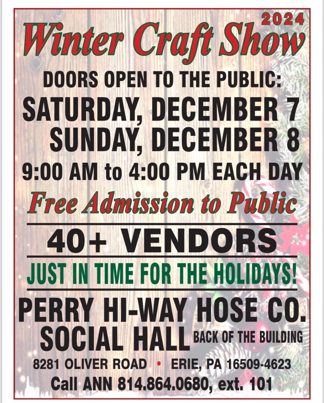 Perry Hi-Way Hose Company Craft Fair
