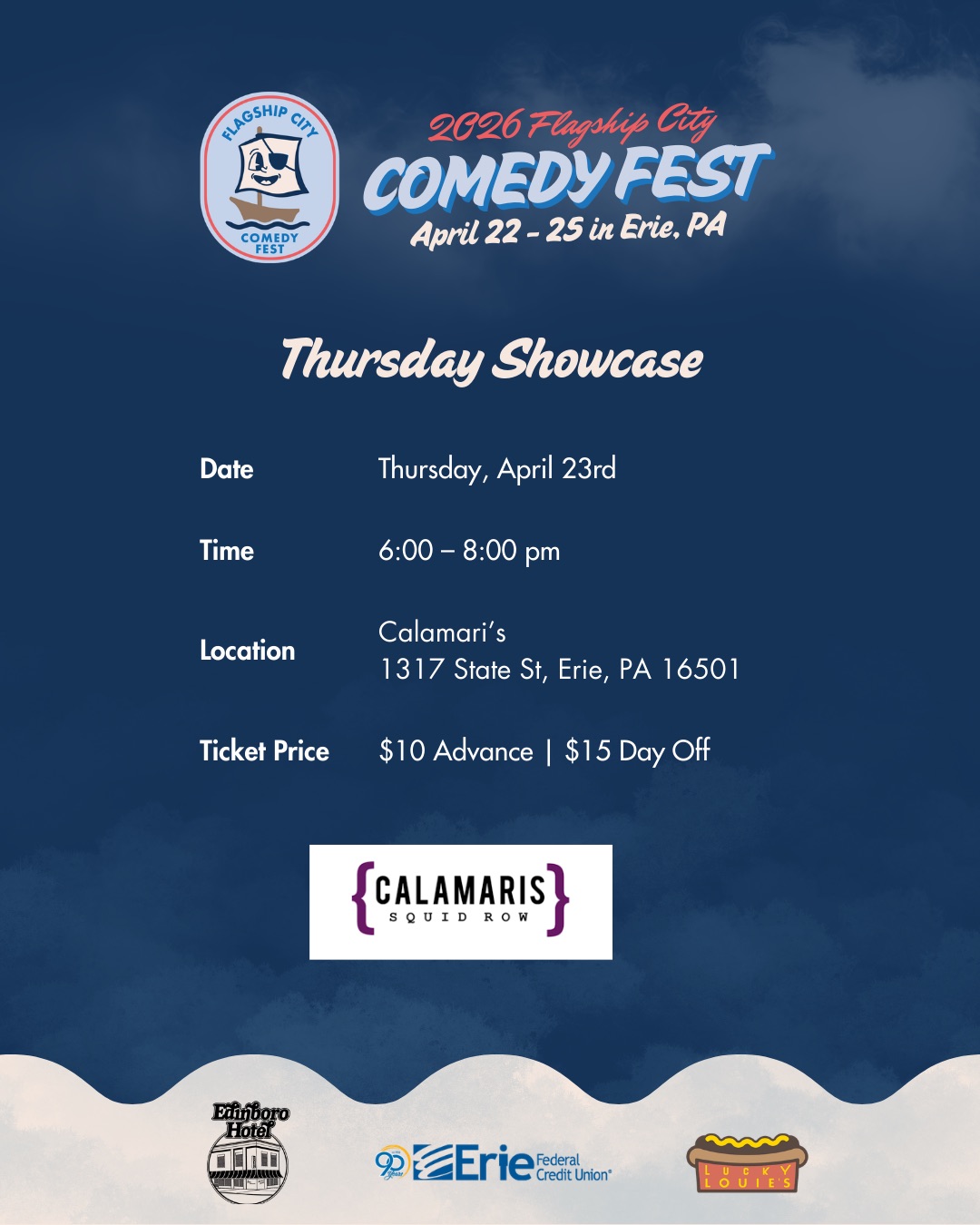 Thursday Showcase for Flagship City Comedy Festival 2026