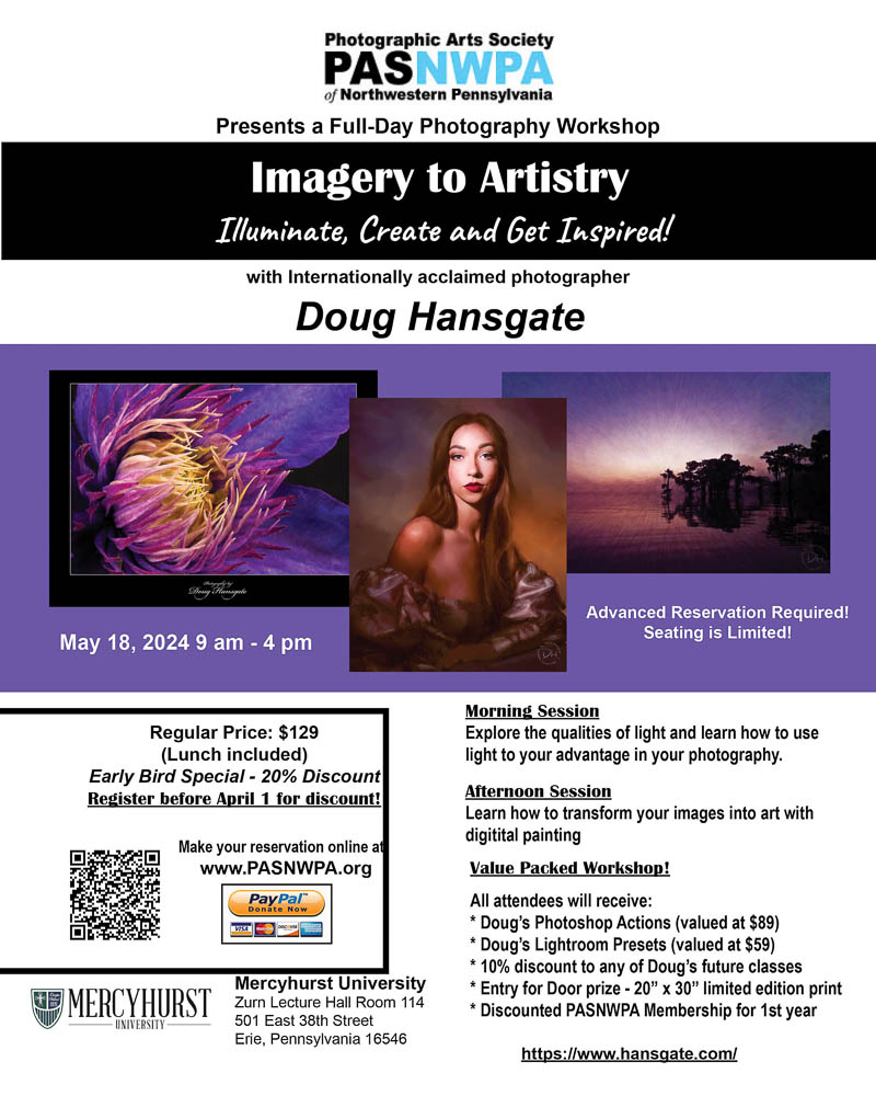 Full-Day Photography Workshop  “Imagery to Artistry”